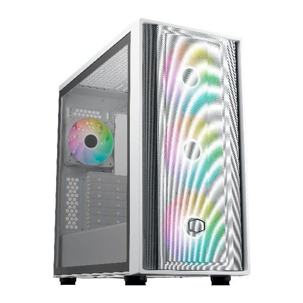 Cooler Master MasterBox 600 ARGB White E-ATX Mid Tower Case